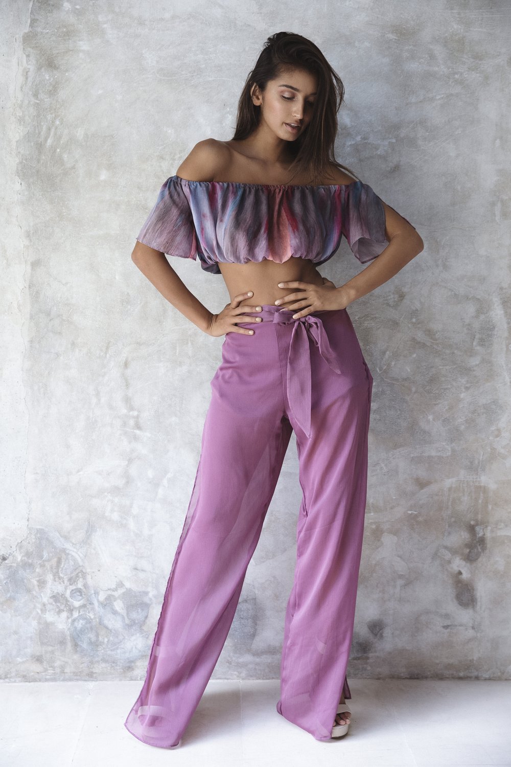 Cool cropped chiffon pants - Suit Underwear