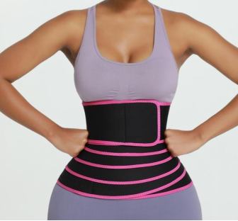 Wholesale Rose Red Neoprene Tummy Control Waist Trimmer Waist Wrap Shaper Belt